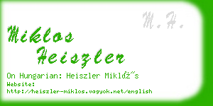 miklos heiszler business card